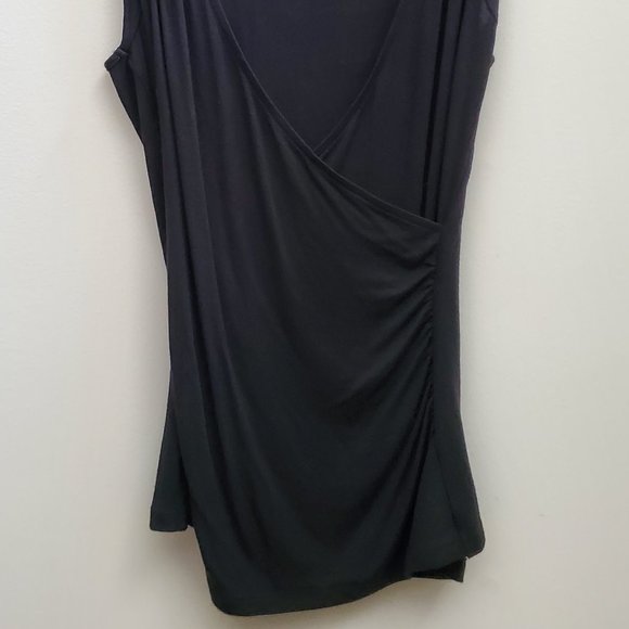 Ann Taylor Sleeveless Surplice V-neck Top | Like New | XXSP | Black - Picture 6 of 11